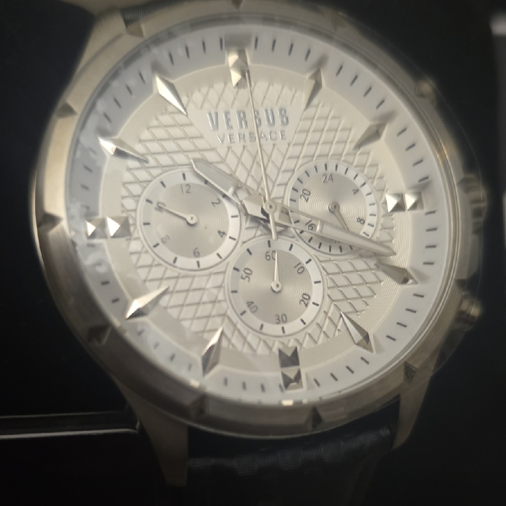 Versace Gold and Silver Chronograph Watch